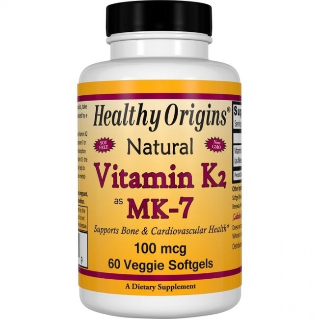 Vitamina K2 Mk7 100mcg 60 veggies softgels HEALTHY Origins Healthy