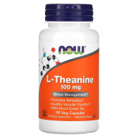 L-Theanine 100 mg 90 Veg  Capsules Now Foods