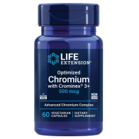 Optimized Chromium with Crominex 3+, 500 mcg, 60 Vegetarian Capsules Life Extension