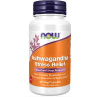 Ashwagandha Stress Relief 60 Veg Capsules Now foods