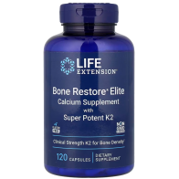Bone Restore Elite, Calcium Supplement with Super Potent K2, 120 Capsules Life Extension