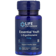 Essential Youth L-Ergothioneine, 5 mg, 30 Vegetarian Capsules Life Extension