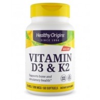 Vitamina D3 e K2 50mcg/200mcg Healthy Origins 60 softgels Healthy Origins