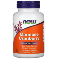 Mannose Cranberry, 90 Veg Capsules Now foods