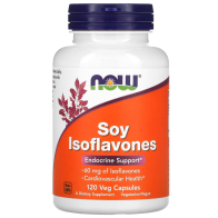 Soy Isoflavones, 120 Veg Capsules Now foods