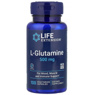 L-Glutamine 500 mg, 100 vegetarian capsules Life Extension