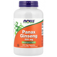 Panax Ginseng, 250 Veg Capsules (500 mg per Capsule) Now foods