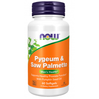 Pygeum Saw Palmetto, 60 Softgels Now foods