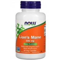 Lion's Mane, 500 mg, 60 Veg Capsules Now foods