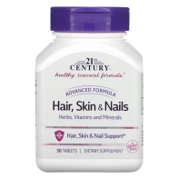 Advanced Formula Hair, Skin & Nails, 50 Tablets 21st Century