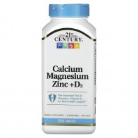 Calcium Magnesium Zinc + D3, 250 Tablets