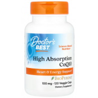 High Absorption CoQ10 with BioPerine, 100 mg, 120 Veggie Caps Doctor's Best