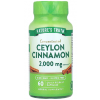 Concentrated Ceylon Cinnamon, 2,000 mg, 60 Quick Release Capsules Nature's Truth