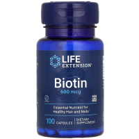 Biotin, 600 mcg, 100 Capsules Life Extension