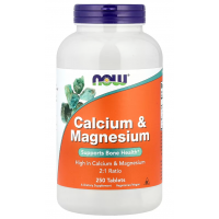 Calcium Magnesium, 250 Tablets Now foods