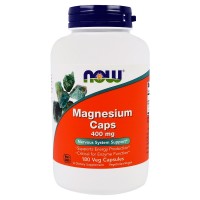 Magnesio Caps 400mg 180 vegcaps NOW Foods