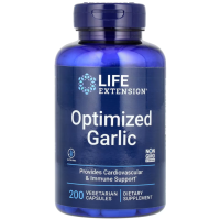 Optimized Garlic, 200 Vegetarian Capsules (600 mg per Capsule) Life Extension