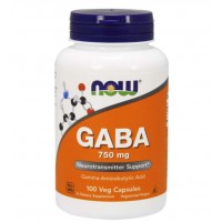 GABA 750mg 100 caps Now foods